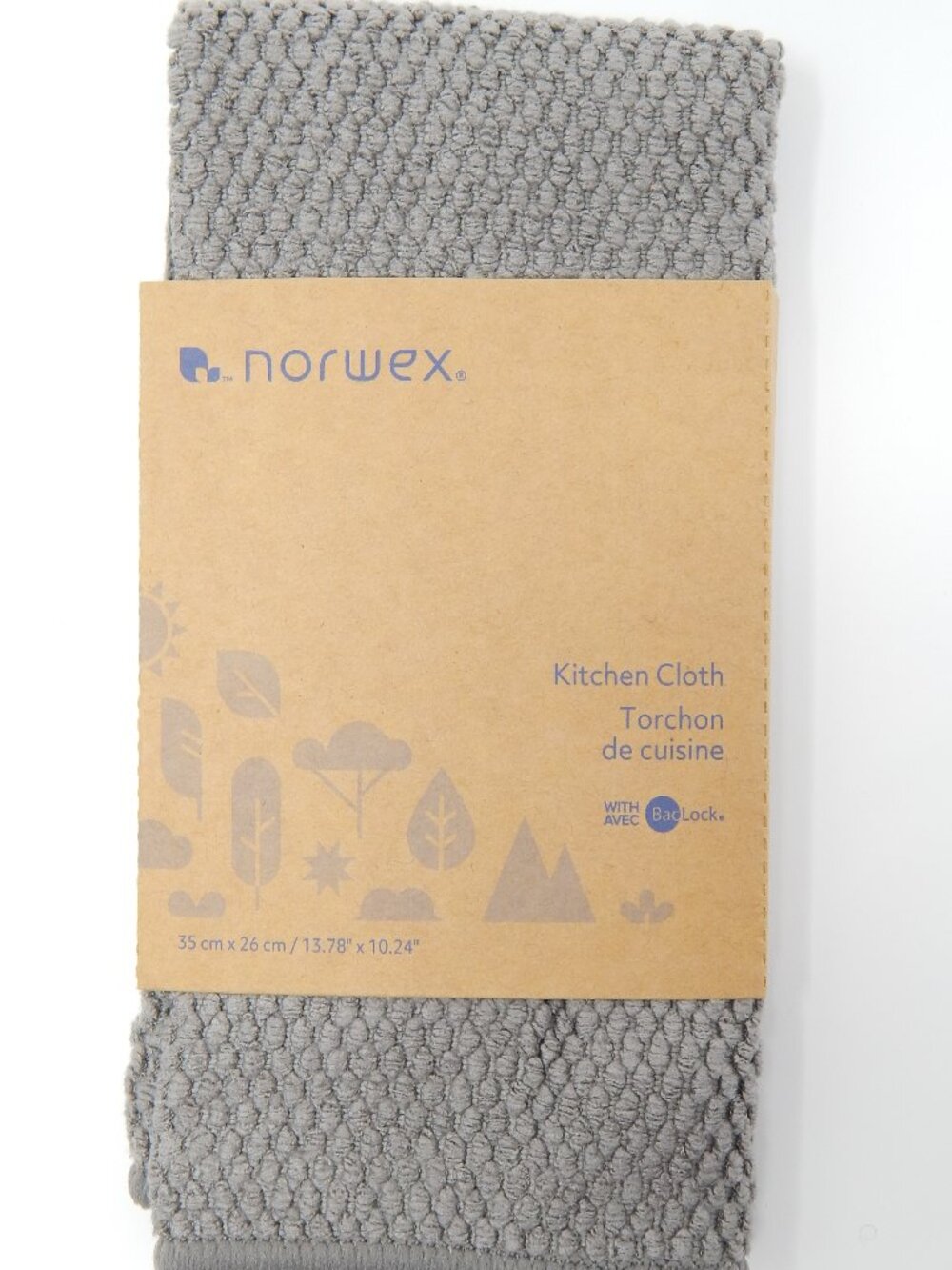 Norwex Diamond Textured Kitchen Cloth - Mushroom?/Gray? - ( 13.78″ × 10.24" )